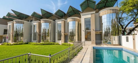 Property building, Spring, Day, Garden, Garden view, Pool view, Swimming pool
