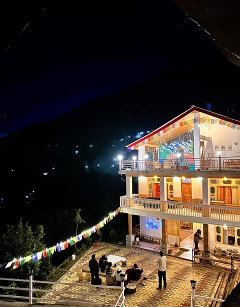 Property building, Night, Natural landscape, View (from property/room), Balcony/Terrace, Mountain view