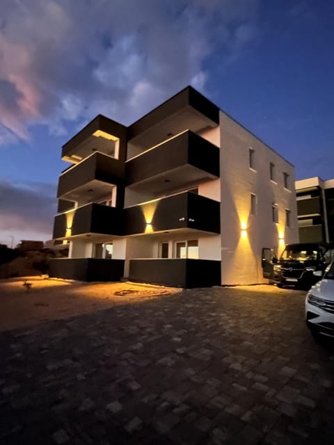 Property building, Night, Parking