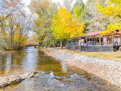 Lost Soles of the River looking over the Chattahoochee House in Helen