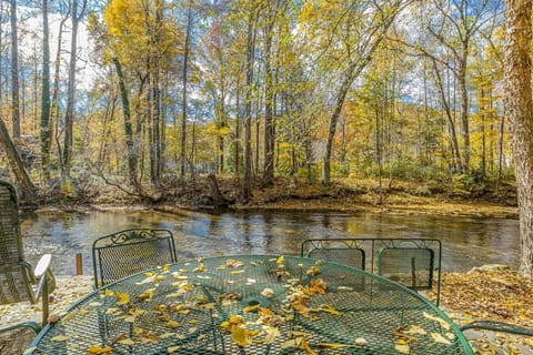 Lost Soles of the River looking over the Chattahoochee House in Helen