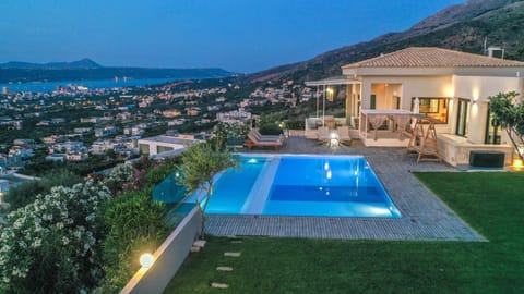 Property building, Patio, Nearby landmark, Day, Night, Natural landscape, Mountain view, Pool view, Sea view, Swimming pool, sunbed