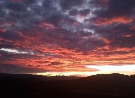 Natural landscape, Mountain view, Sunset