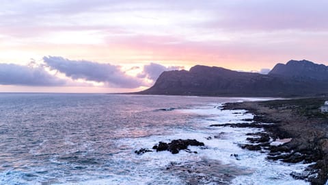 Natural landscape, Mountain view, Sea view, Sunset