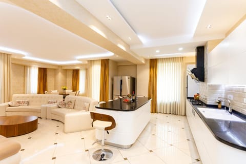 TV and multimedia, Kitchen or kitchenette, Living room, Seating area