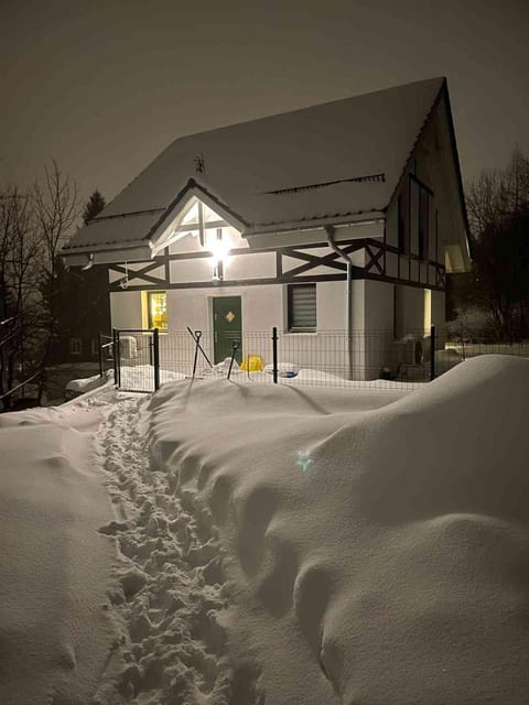 Property building, Night, Winter