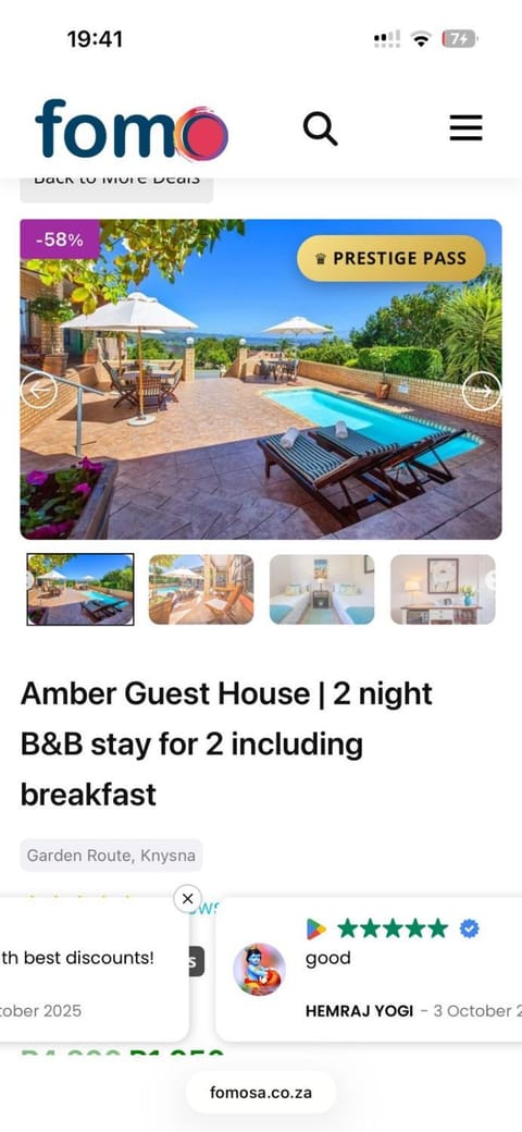 Amber Guest Lodge Bed and Breakfast in Knysna