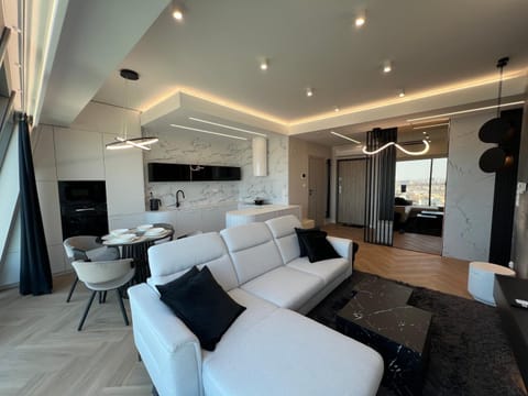 Kitchen or kitchenette, Living room, Seating area