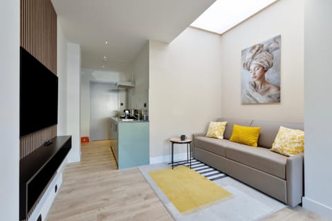 TV and multimedia, Kitchen or kitchenette, Living room, Seating area