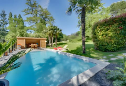 Property building, Living room, Swimming pool