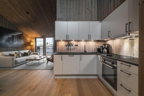 Coffee/tea facilities, Kitchen or kitchenette, dishwasher, oven, stove