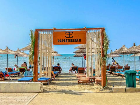 Day, Beach, Sea view, sunbed