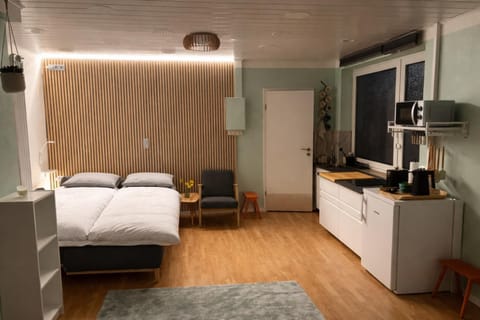 Bed, Kitchen or kitchenette, Photo of the whole room, Bedroom