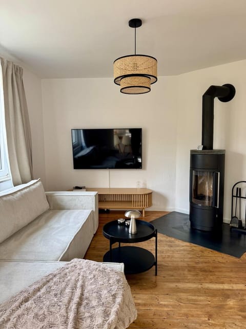 Living room, fireplace
