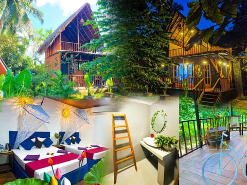 Property building, Patio, Spring, Day, Garden, View (from property/room), Balcony/Terrace, Dining area, Garden view