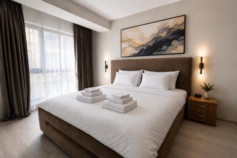 Bed, Bedroom, towels, towels
