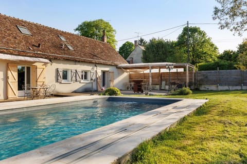 Property building, Living room, Swimming pool