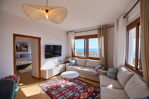 Natural landscape, Living room, Seating area, Sea view