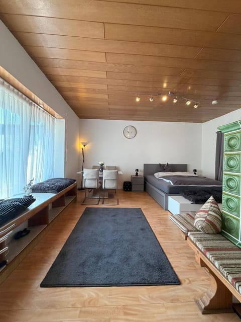 Bed, Living room, Photo of the whole room, Seating area, Bedroom