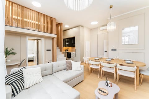 Kitchen or kitchenette, Living room, Dining area