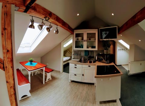 Kitchen or kitchenette, Dining area, stove