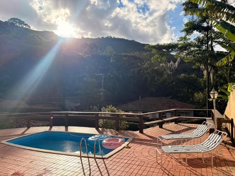 Day, Natural landscape, Mountain view, Pool view, Swimming pool, sunbed