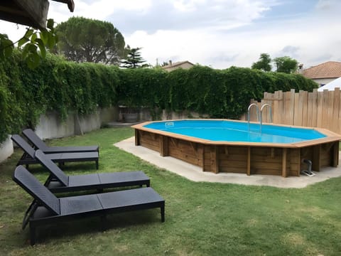 Property building, Living room, Swimming pool