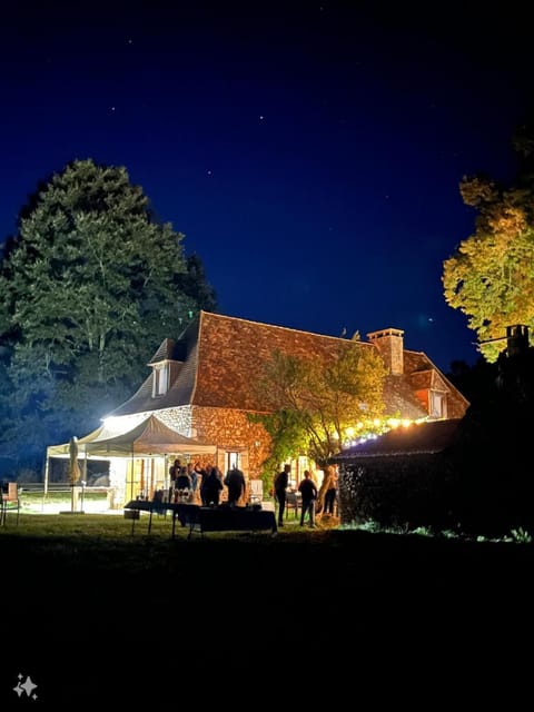 Property building, Night, Natural landscape, Garden, Garden view