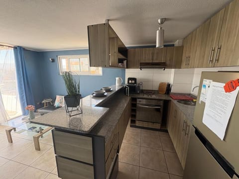 Kitchen or kitchenette, oven, stove