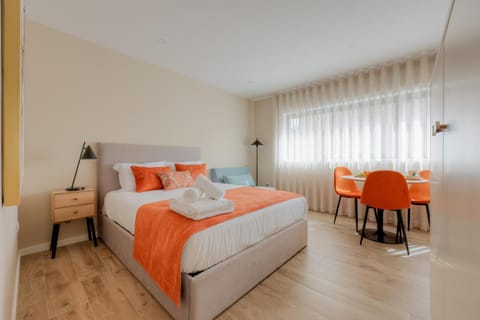 Property building, Bed, Dinner, towels, wardrobe