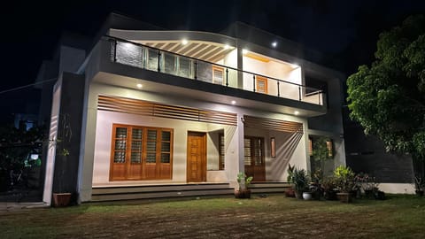 Property building, Night, Garden