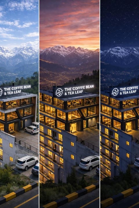 Property building, Natural landscape, Mountain view, Parking