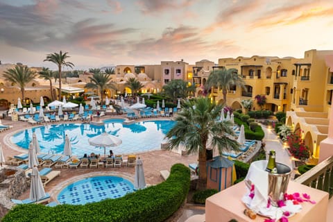 Pool view, Swimming pool, Sunset