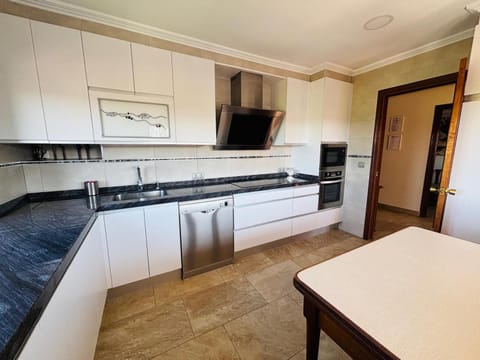Kitchen or kitchenette, dishwasher, oven, stove