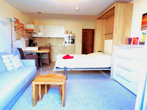 Bed, Kitchen or kitchenette, Photo of the whole room