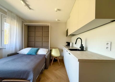 Bed, Kitchen or kitchenette, Photo of the whole room, Bedroom