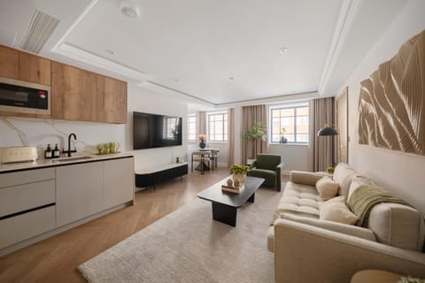 TV and multimedia, Kitchen or kitchenette, Living room, Seating area