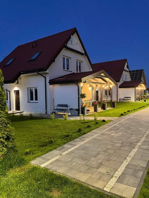 Property building, Night, Garden