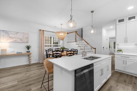 Kitchen or kitchenette, Dining area, dishwasher, furniture, kitchen