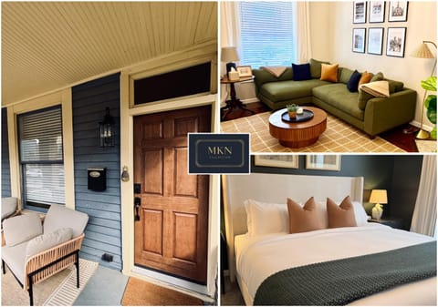 Facade/entrance, Bed, Living room, Seating area, Bedroom