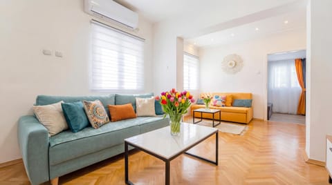 Living room, Seating area, air conditioner