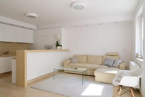 Kitchen or kitchenette, Living room, Seating area