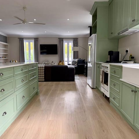 Living room, kitchen