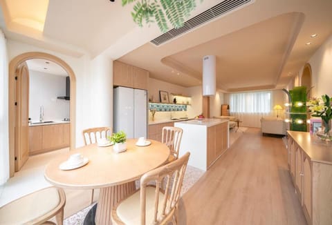 Property building, Living room, Dining area