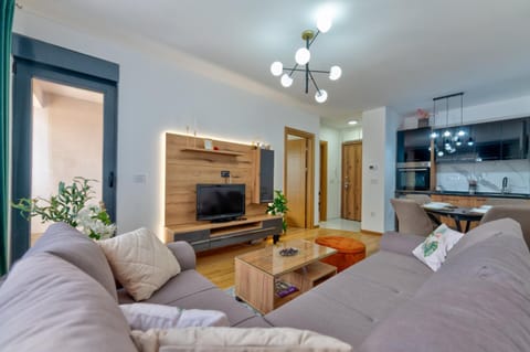 TV and multimedia, Kitchen or kitchenette, Living room, Seating area, Mountain view, heating, heating, internet