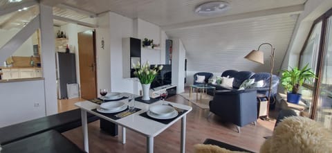 Living room, Seating area, Dining area