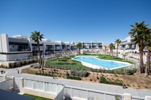 Property building, Spring, Day, Natural landscape, Garden, Garden view, Pool view, Swimming pool