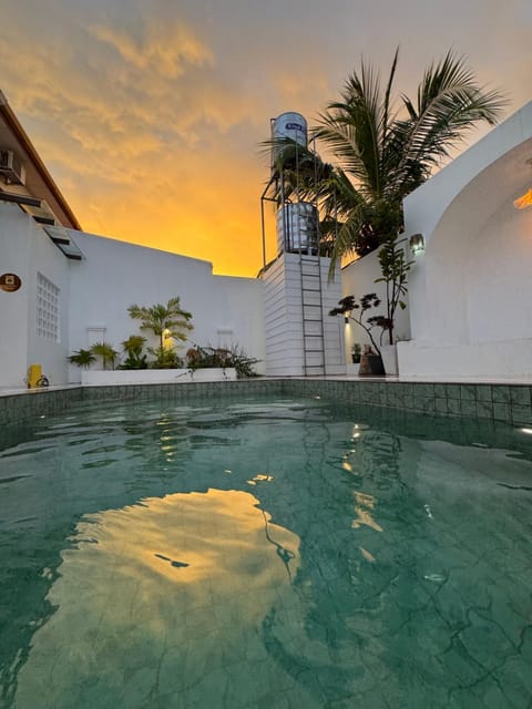 Natural landscape, Pool view, Swimming pool, Sunset