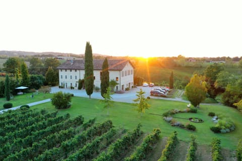 Property building, Day, Natural landscape, Bird's eye view, Garden, Garden view, Sunset