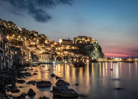 Night, Natural landscape, City view, Sea view
